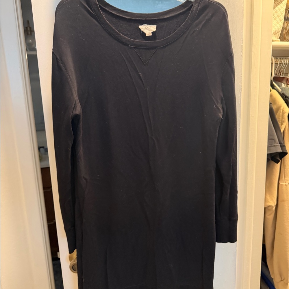 Loft M black Long Sleeve Tunic Dress